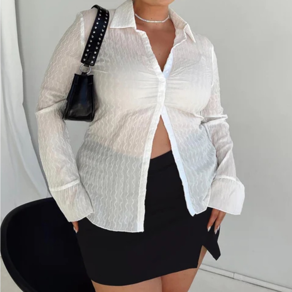 Princess Polly White Button Down Shirt